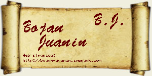 Bojan Juanin vizit kartica